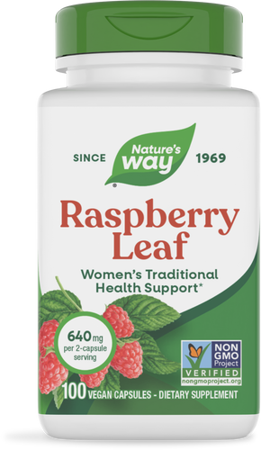 NATURE'S WAY RASPBERRY LEAF 640 MG 100 VEG CAP