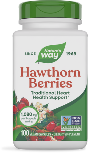 NATURE'S WAY HAWTHORN BERRIES 1080 MG 100 VEG CAP