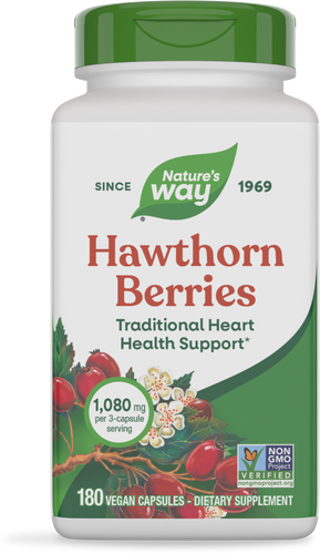 NATURE'S WAY HAWTHORN BERRIES 1080 MG 180 VEG CAP
