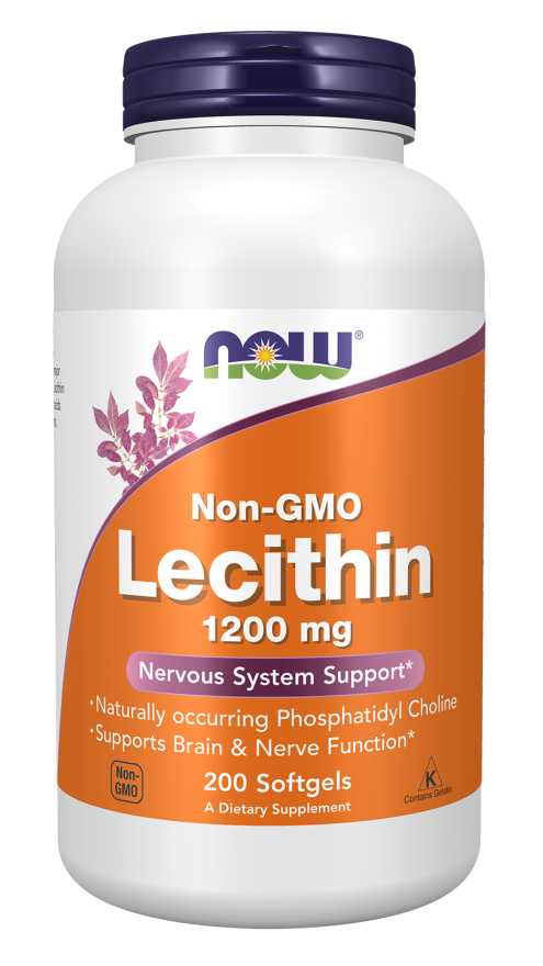 NOW LECITHIN NON GMO 1200 MG 200 SOFTGELS