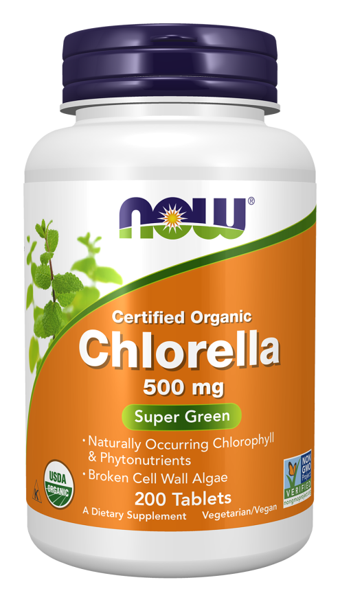 NOW CHLORELLA 500 MG, ORGANIC