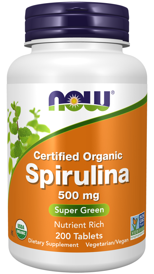 NOW SPIRULINA, ORGANIC 500 MG