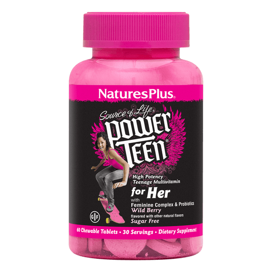 NaturesPlus Source of Life¨ POWER TEEN¨ For Her Chewables