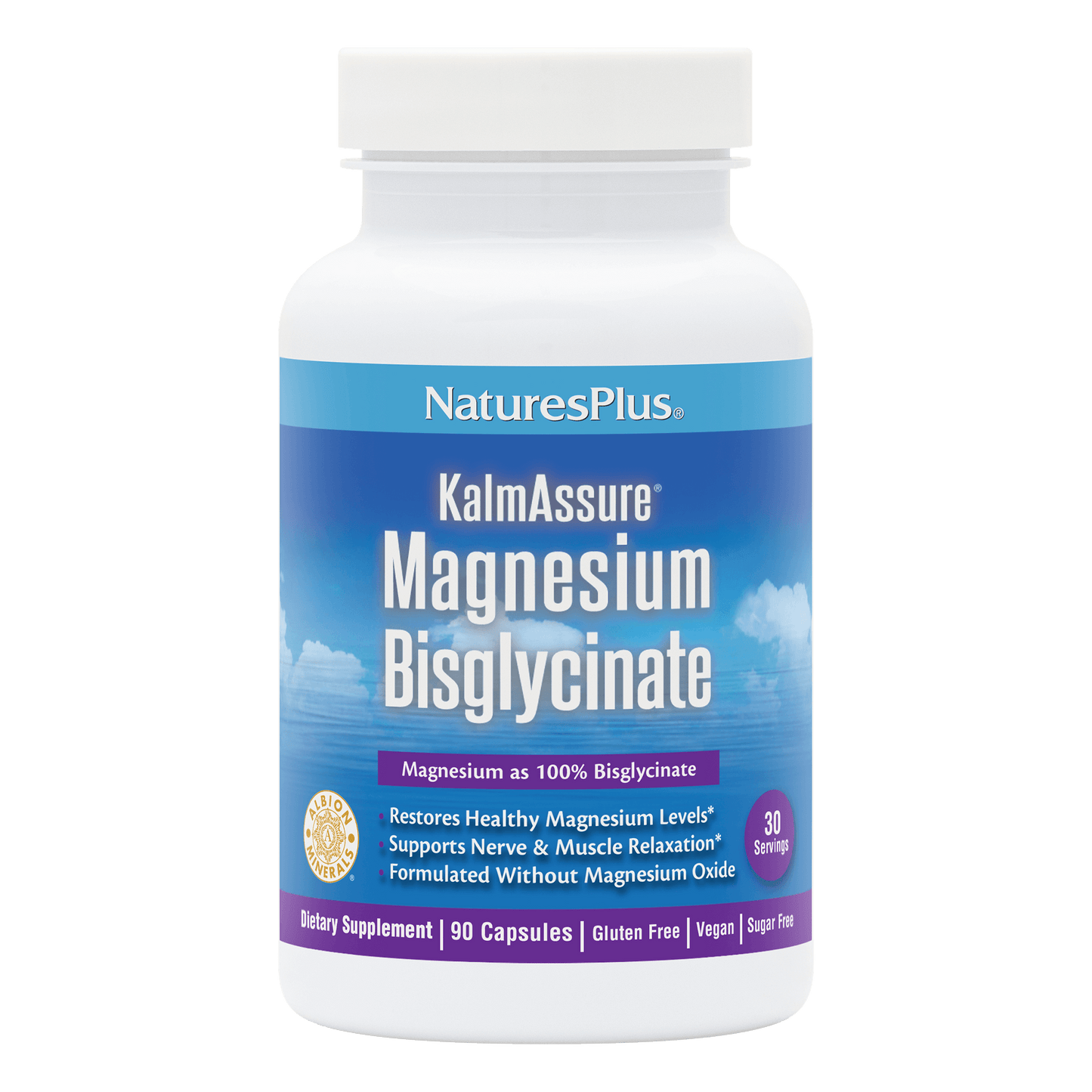 NaturesPlus KalmAssure¨ Magnesium Bisglycinate Capsules