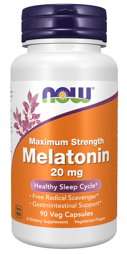 NOW MELATONIN, MAXIMUM STRENGTH 20 MG