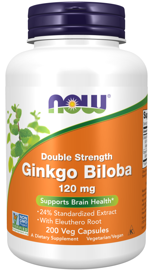 NOW GINKGO BILOBA 120 MG 200 VEG CAPSULES