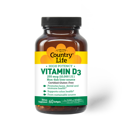 COUNTRY LIFE VITAMIN D3 10000IU 60 SOFTGELS