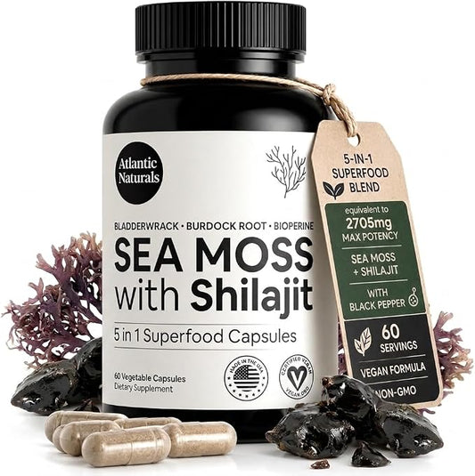 Atlantic Naturals Irish Sea Moss And Shilajit Capsules