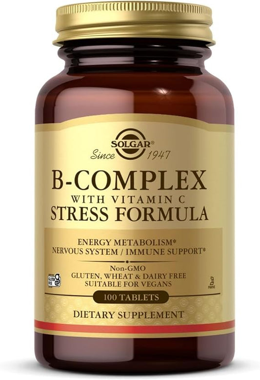 Solgar Vitamin B Complex W/Vitamin C Stress Form 100 Tabs