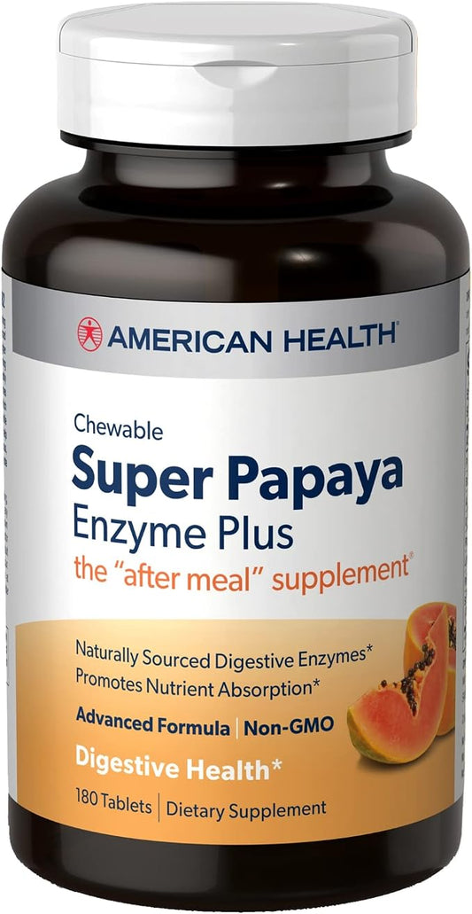 AMERICAN HEALTH SUPER PAPAYA ENZYME PLUS 180 TABLET