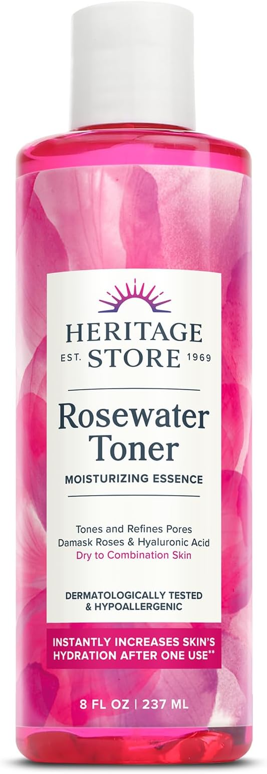 Heritage Store Rosewater Toner 8 Fl.oz
