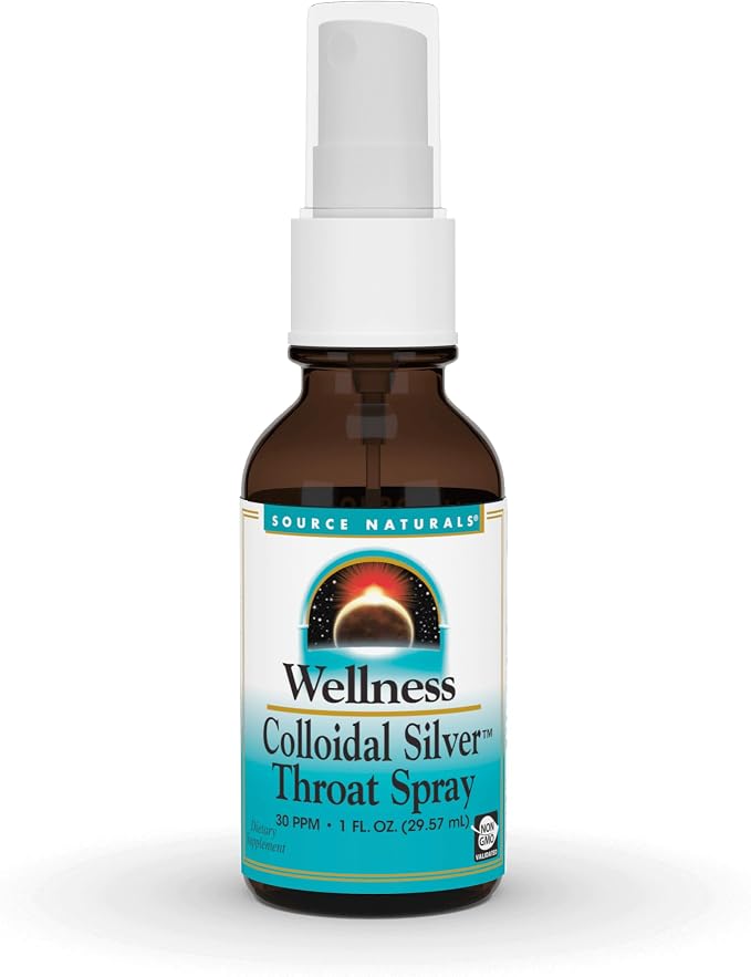 Source Naturals Wellness Collidal Silver Coloidal Silver Throat Spray 1 Fl Oz