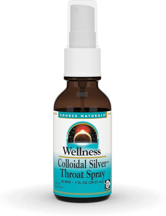Source Naturals Wellness Collidal Silver Coloidal Silver Throat Spray 1 Fl Oz