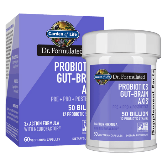 GARDEN OF LIFE DR. FORMULATED PROBIOTIC GUT BRAIN AXIX 60 CT