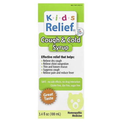 Homeolab USA Kids Relief Cough & Cold Syrup For Kids 0-12 Yrs