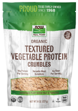 NOW TEXTURED VEGETABLE PROTEIN CRUMBLES, ORGANIC