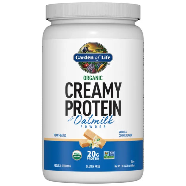 GARDEN OF LIFE CREAMY PROTEIN OATMILK VANILLA 1LB