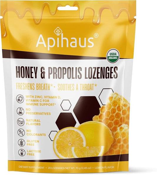 Apihaus Honey And Propolis Lozenges 20Ct