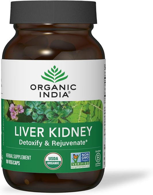 Organic India Liver Kidney 90 Veg Capsule