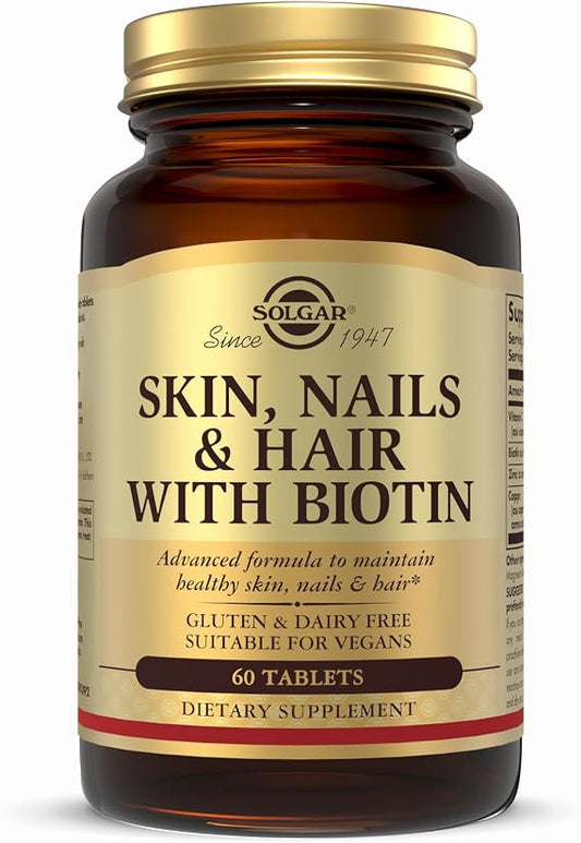 Solgar Skin Nails Hair W/Biotin 60 Tablets