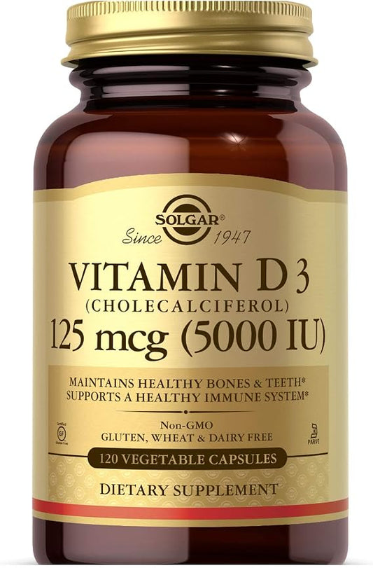 Solgar Vitamin D3 5,000Iu 120 Veg Capsules