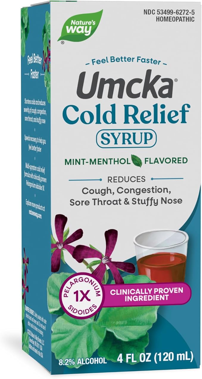 NATURE'S WAY UMCKA COLD RELIEF MINT MENTHOL 4 FL OZ.