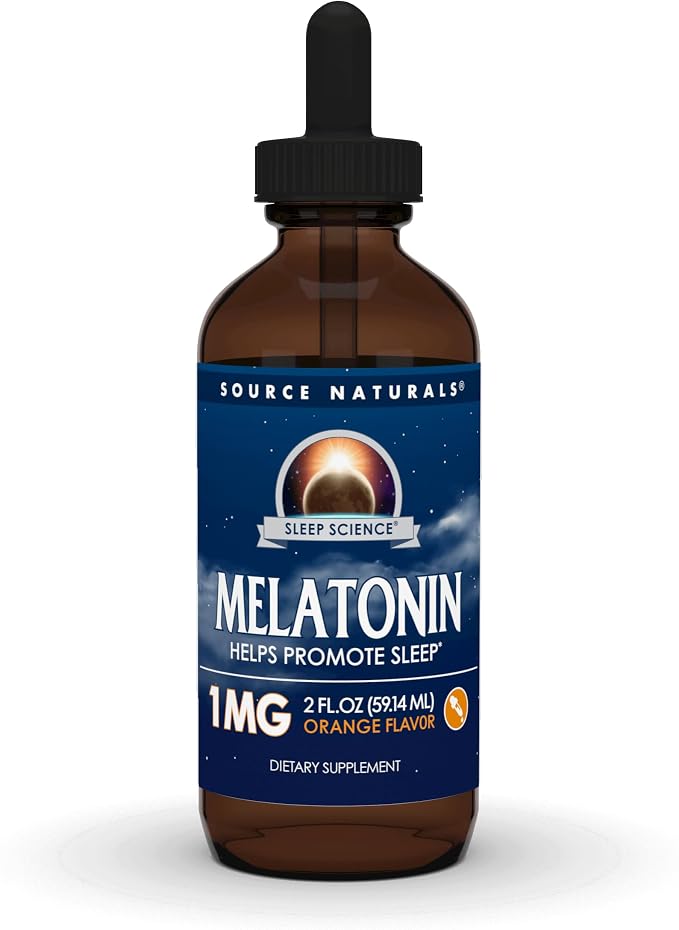 Source Naturals Melatonin 1 Mg 2 Fl Oz Orange Flavor