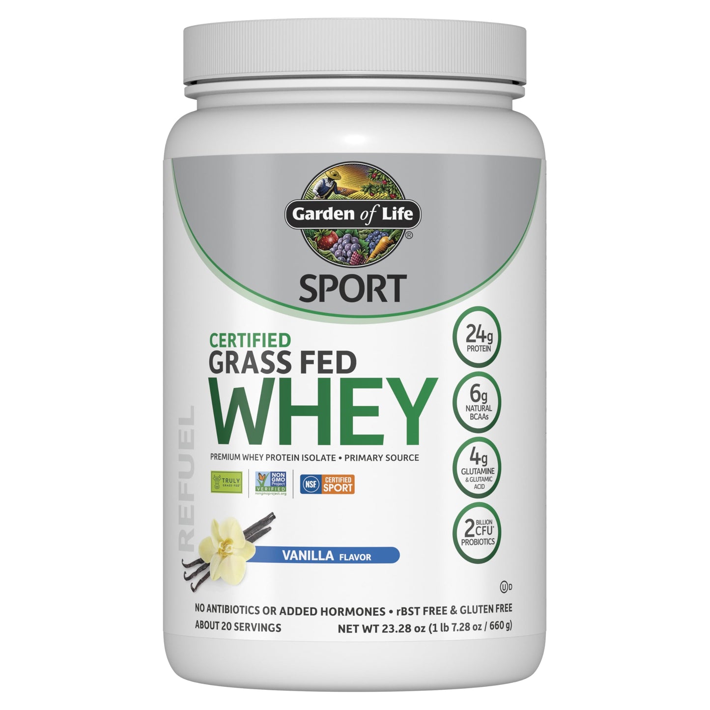 GARDEN OF LIFE SPORT GRASS FED WHEY VANILLA