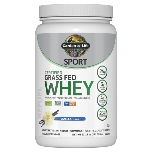 GARDEN OF LIFE SPORT GRASS FED WHEY VANILLA