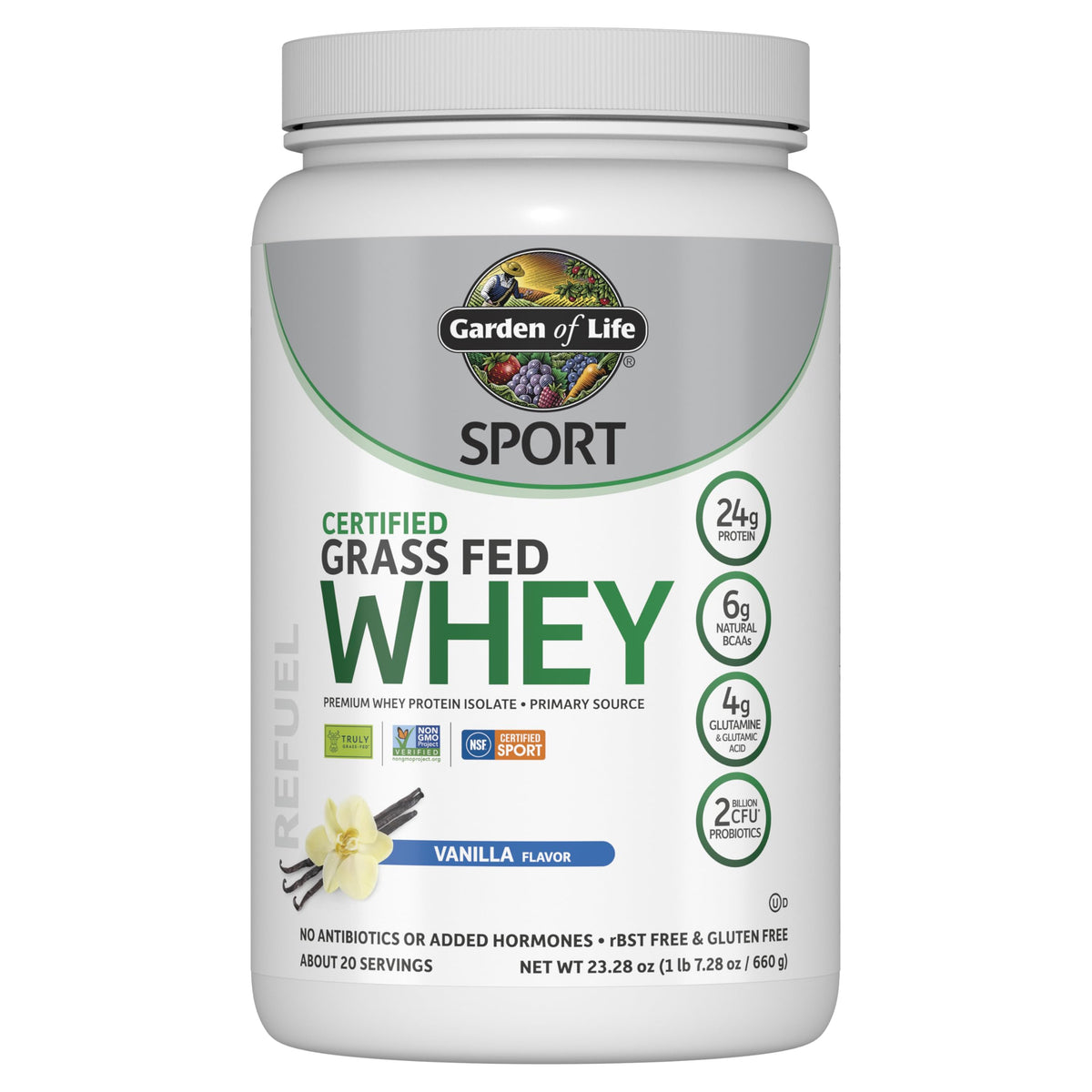 GARDEN OF LIFE SPORT GRASS FED WHEY VANILLA