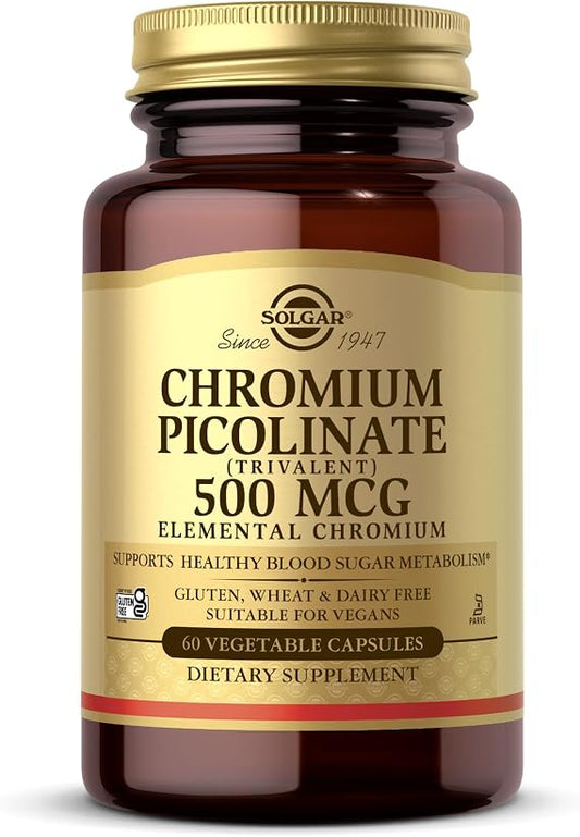 Solgar Chromium Picolinate 500Mg 60 Capsules