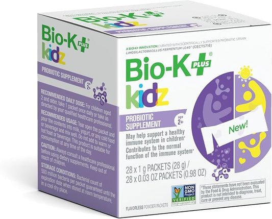 Bio-K+ Kids Probiotic Powder, Immune Support + Vitamin D3