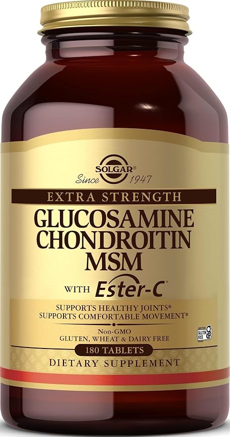 Solgar Extra Strength Glucosamine Chondroitin Msm  With Ester-C 180 Tablets