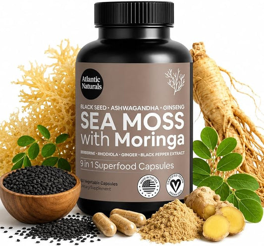 Atlantic Naturals Irish Sea Moss With Black Seed Moringa