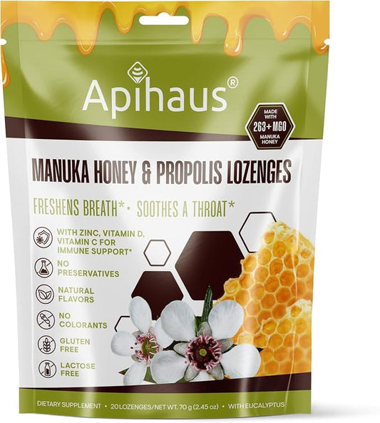 Apihaus Manuka Honey/Propolis Lozenges 20Ct
