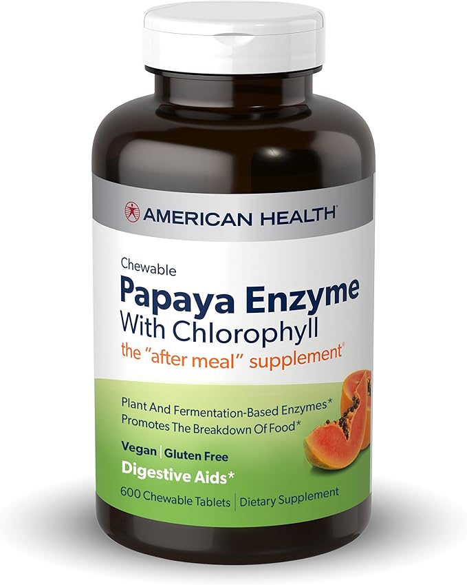 AMERICAN HEALTH PAPAYA ENZYME CHLOROPHYLL 600 TABLET