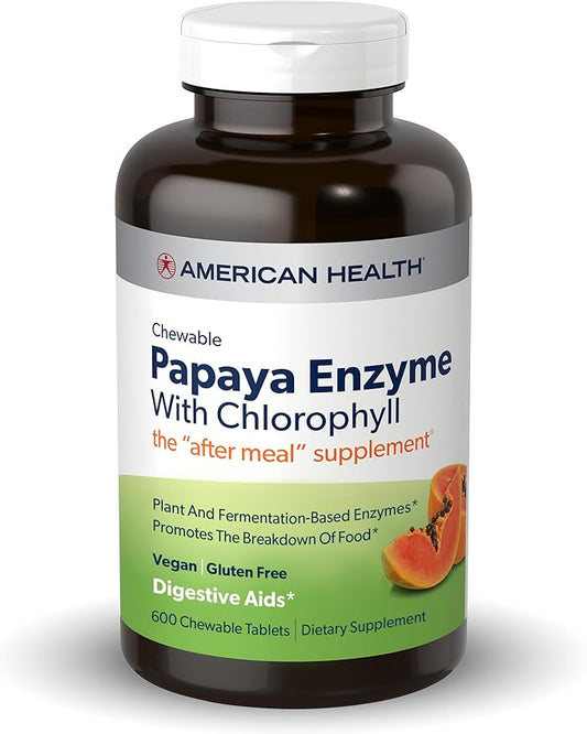 AMERICAN HEALTH PAPAYA ENZYME CHLOROPHYLL 600 TABLET