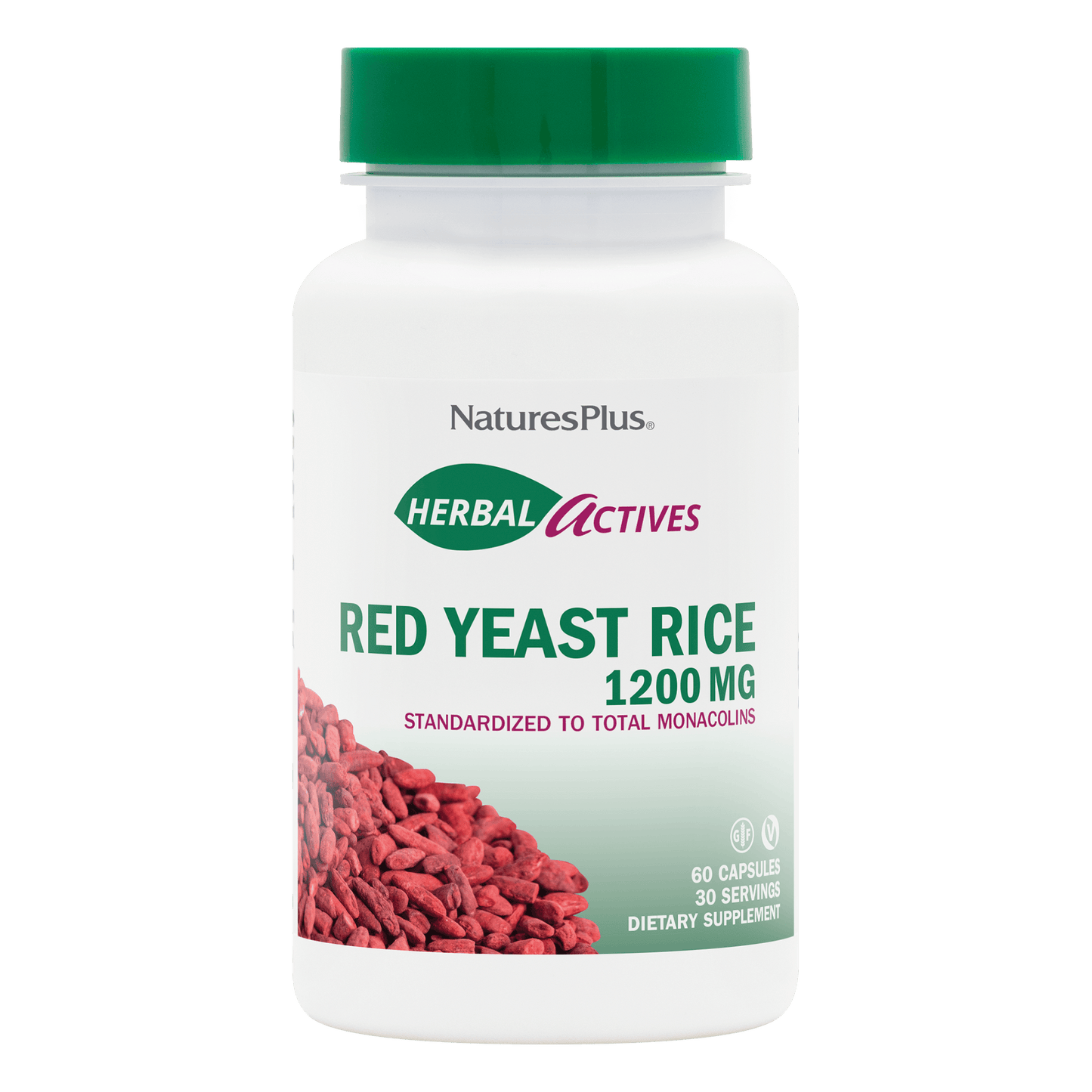NaturesPlus Herbal Actives Red Yeast Rice Capsules