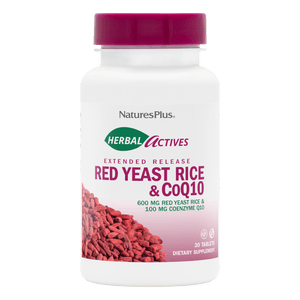 NaturesPlus Herbal Actives Red Yeast Rice 600mg/CoQ10 100mg Extended Release Tablets