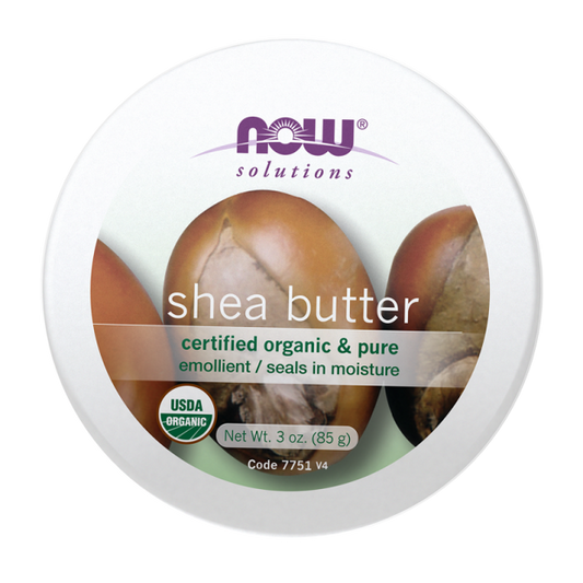 NOW SHEA BUTTER CERTIFIED ORGANIC & PURE 3 OZ. BALM