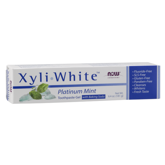 NOW XYLIWHITE™ PLATINUM MINT TOOTHPASTE GEL WITH BAKING SODA