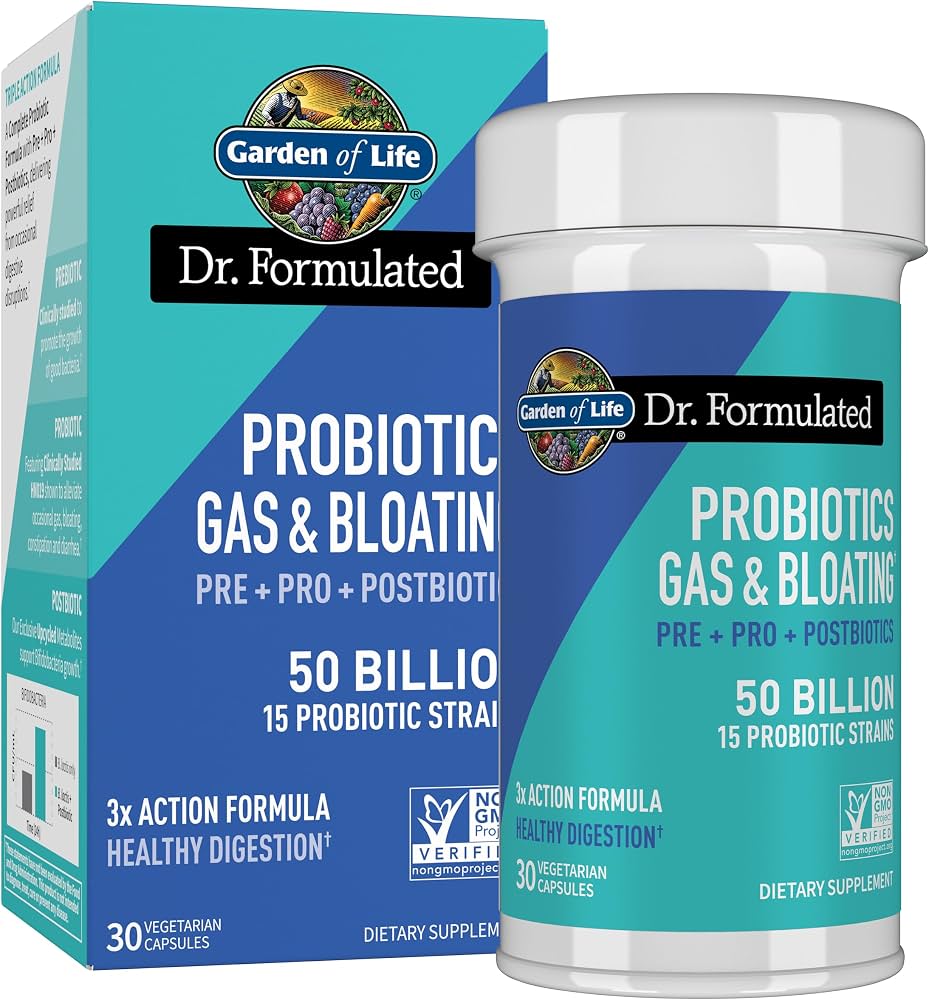 GARDEN OF LIFE PROBIOTICS GAS & BLOATING 30CT