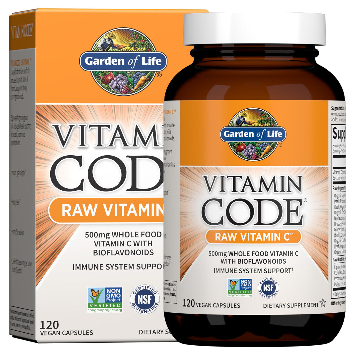 GARDEN OF LIFE VITAMIN CODE RAW VITAMIN C 60CAPSULE