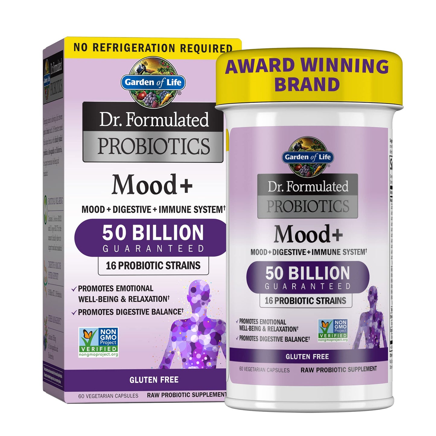 GARDEN OF LIFE DR. FORMULATED PROBIOTICS MOOD+ 50BIL 60 VEG CAPSULE