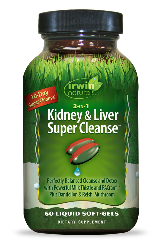 IRWIN NATURALS KIDNEY AND LIVER SUPER CLEANSE 60 SOFT GEL