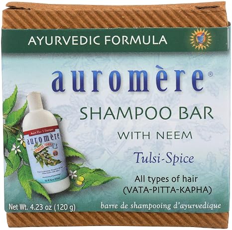 Auromere Ayurvedic Shampoo Bar Neem Soap - Tulsi-Spice