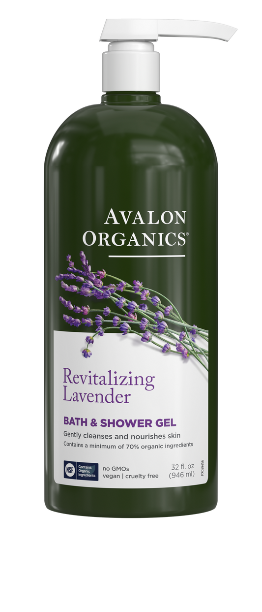 AVALON ORGANIC BATH SHOWER GEL LAVENDER, 32OZ
