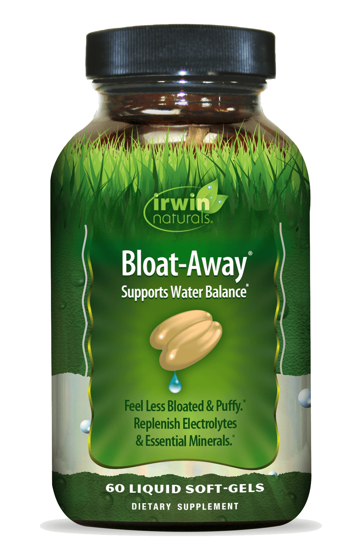 IRWIN NATURALS BLOAT-AWAY WATER BALANCE SUPPORT 60 SOFTGELS
