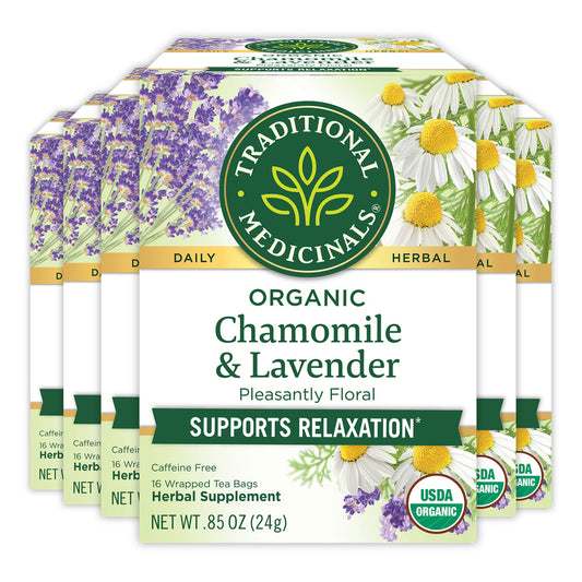 TRADITIONAL MEDICINALS TEA CHAMOMILE W/LVNDR