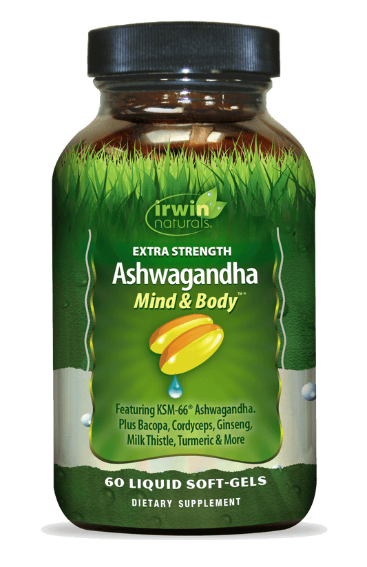 IRWIN NATURALS ASHWAGANDA BRAIN, MOOD AND STRESS 60 SGELS